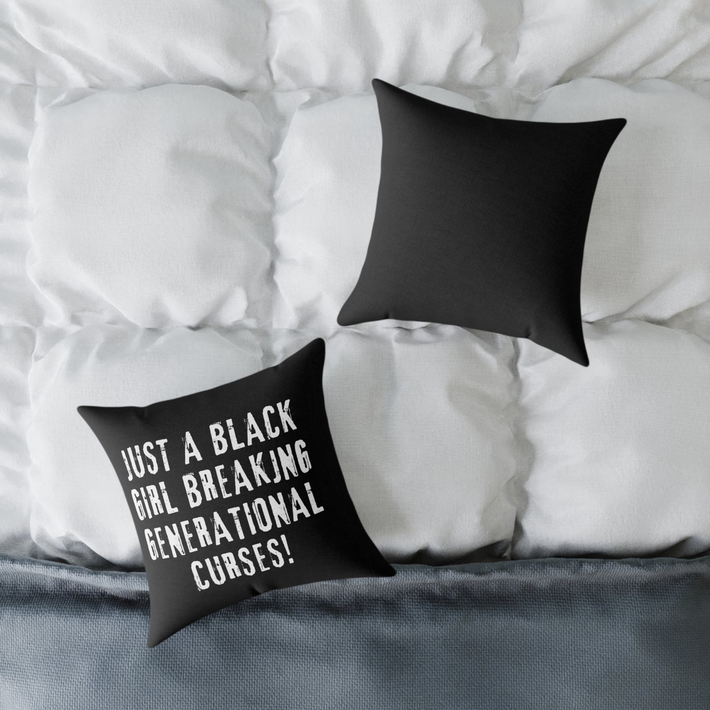 Just a black girl... Canvas Pillow