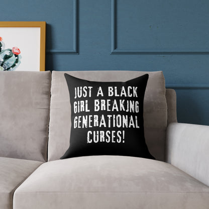 Just a black girl... Canvas Pillow